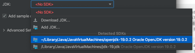 IntelliJ Java JDK